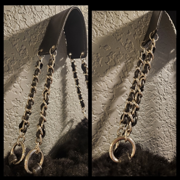 Beautiful Quilted Faux Fur Hobo Bag - Picture 14 of 16